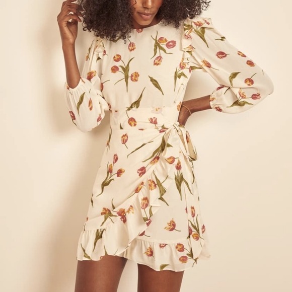 Reformation Dresses & Skirts - Reformation NWT Ivory Quest Tulip Mini Dress